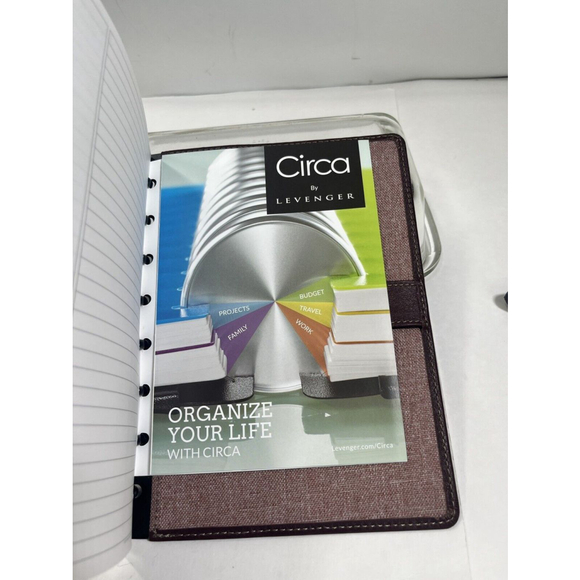 Levenger Circa Cordova Leather Foldover Notebook Junior Size New In Box - Picture 15 of 16